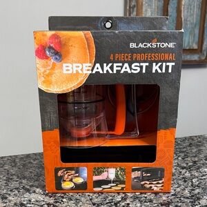 Blackstone 4 piece Professional Breakfast Kit with Black and Orange Design NEW